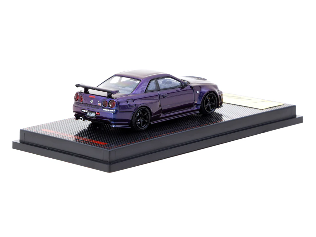 Ignition Model 1/64 Nismo R34 GT-R Z-tune Purple Metallic - Tarmac Special Edition IG3839
