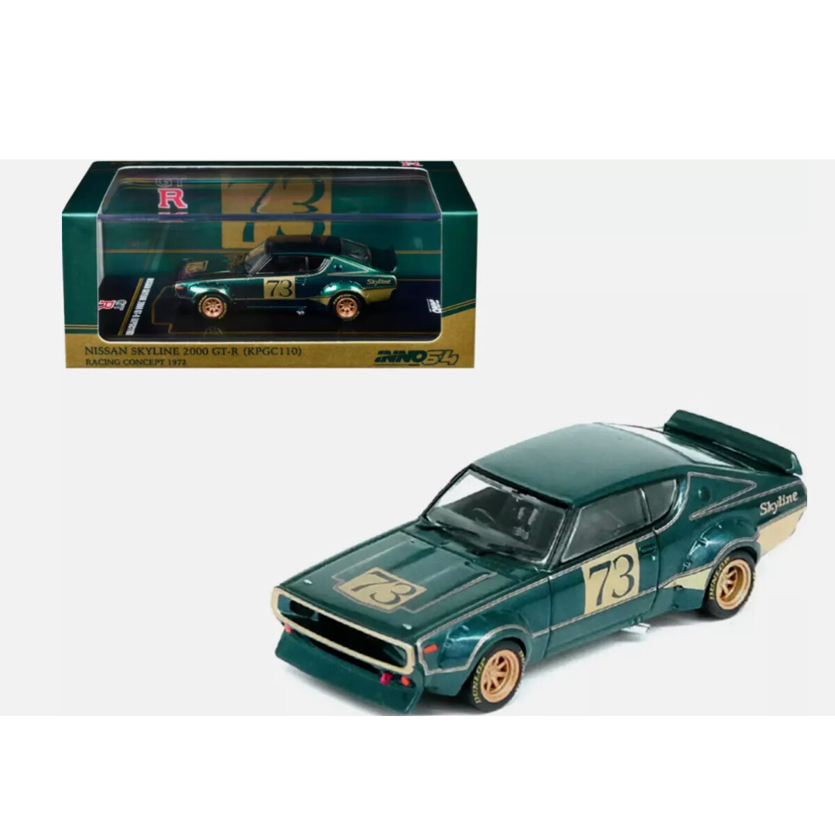 Inno - Inno 1/64 NISSAN SKYLINE 2000 GT-R (KPGC110) Racing Concept Green IN64-KPGC110RC-GRN Inno - Inno 1/64 NISSAN SKYLINE 2000 GT-R (KPGC110) Racing Concept Green IN64-KPGC110RC-GRN