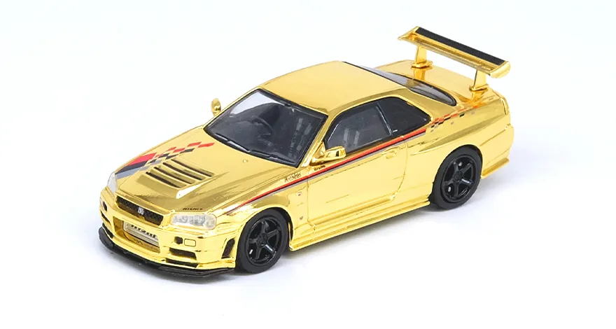 Inno - Inno 1/64 Nissan Skyline GT-R R34 Nismo R-Tune Chrome Gold Inno - Inno 1/64 Nissan Skyline GT-R R34 Nismo R-Tune Chrome Gold