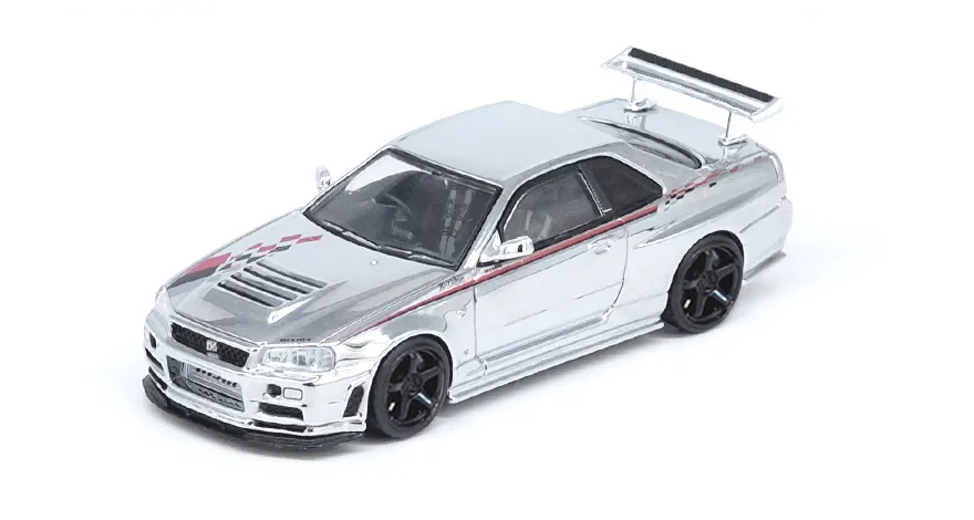 Inno - Inno 1/64 Nissan Skyline GT-R R34 Nismo R-Tune Chrome Silver Inno - Inno 1/64 Nissan Skyline GT-R R34 Nismo R-Tune Chrome Silver