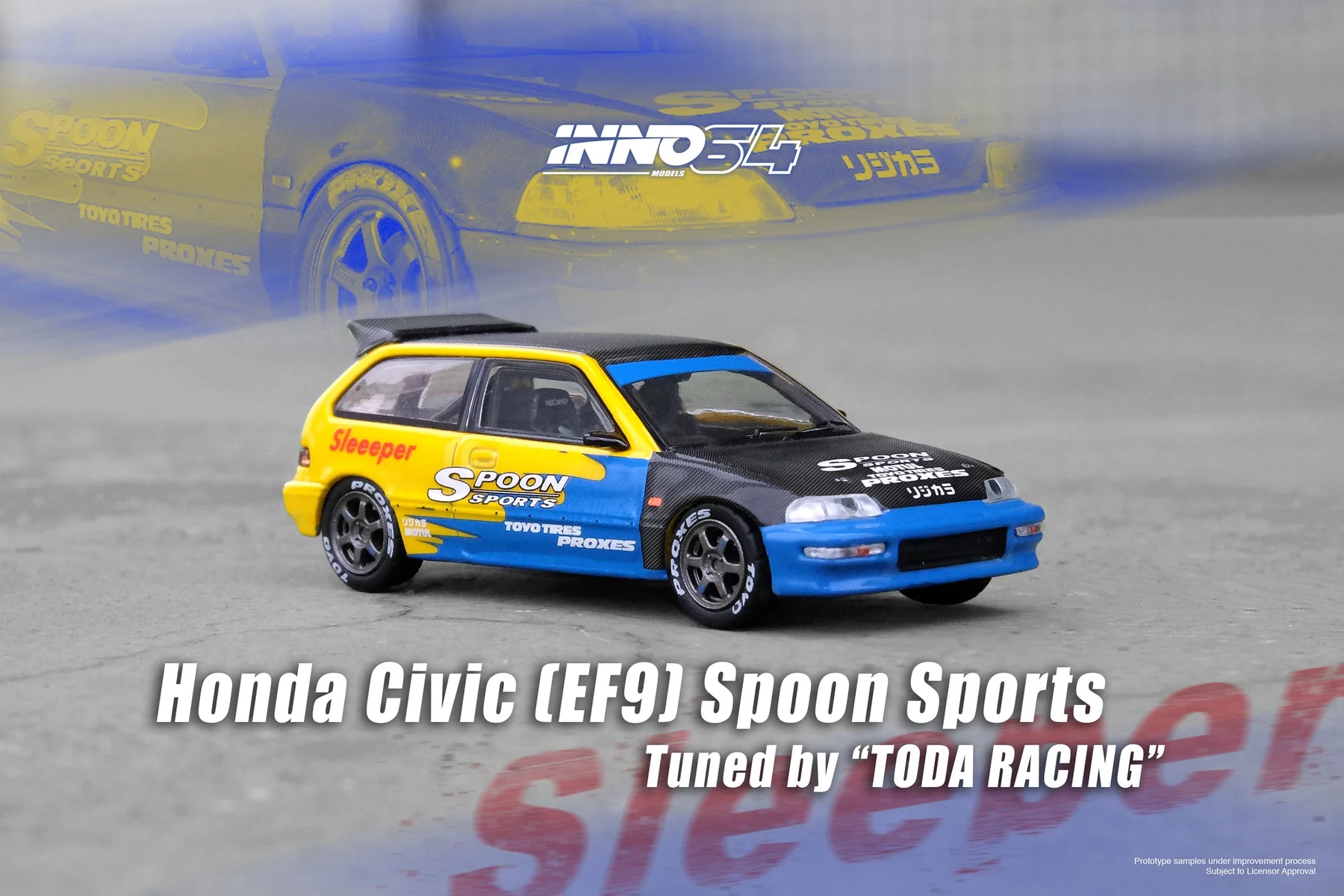 Inno 1/64 HONDA CIVIC (EF9) Spoon Livery Tuned by 