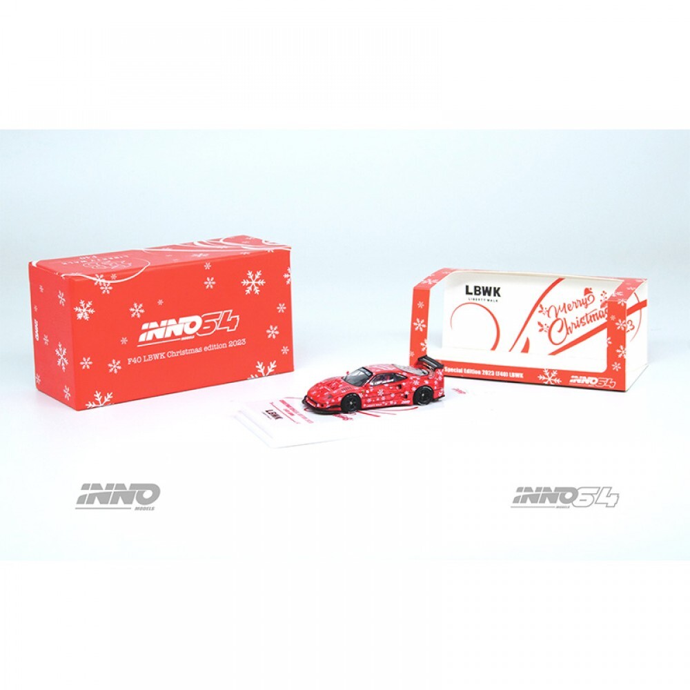 Inno 1/64 LBWK F40 X'MAS 2023 Special Edition IN64-F40LBWK-XMAS23 - Thumbnail