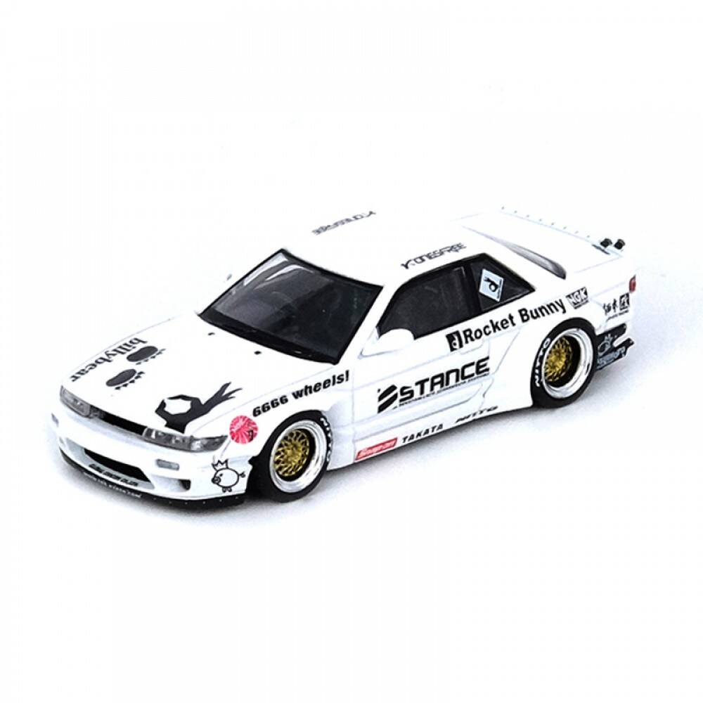 Inno 1/64 NISSAN SILVIA S13 (V2) PANDEM / ROCKET BUNNY White IN64-S13V2-WHI