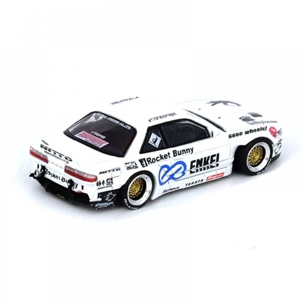 Inno 1/64 NISSAN SILVIA S13 (V2) PANDEM / ROCKET BUNNY White IN64-S13V2-WHI