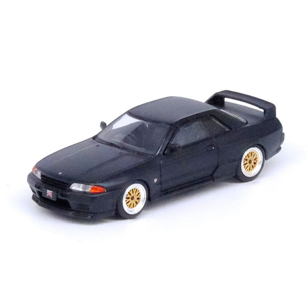 Inno 1/64 NISSAN SKYLINE GT-R (R32) Matt Black The Diecast Company Special Edition IN64-R32-MB - Thumbnail