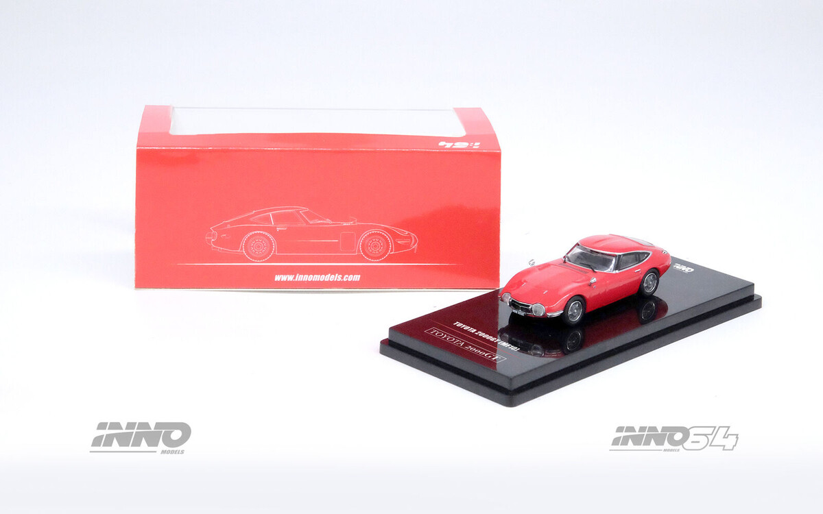 Inno 1/64 TOYOTA 2000GT (MF10) Solar Red - Thumbnail