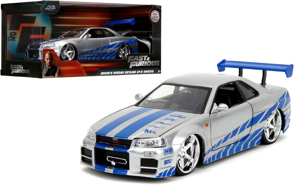 Jada - Jada 1/24 Fast & Furious 2002 Nissan Skyline GT-R R34 253203044 Jada - Jada 1/24 Fast & Furious 2002 Nissan Skyline GT-R R34 253203044