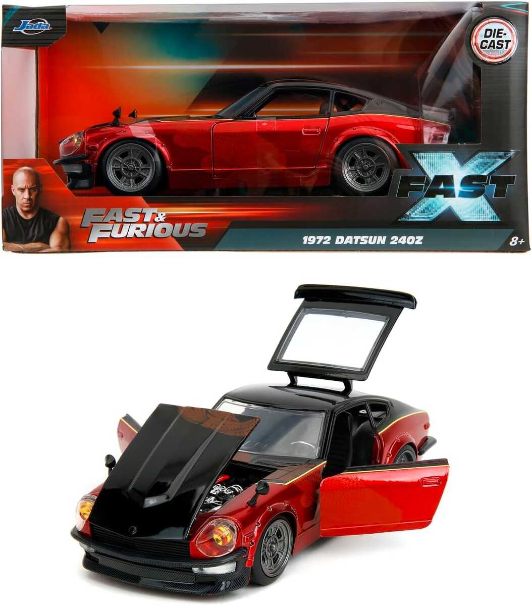 Jada 1:24 Fast & Furious Dodge Charger 1970 - Modello Pressofuso Nero, Porte Apribili - Nuovo