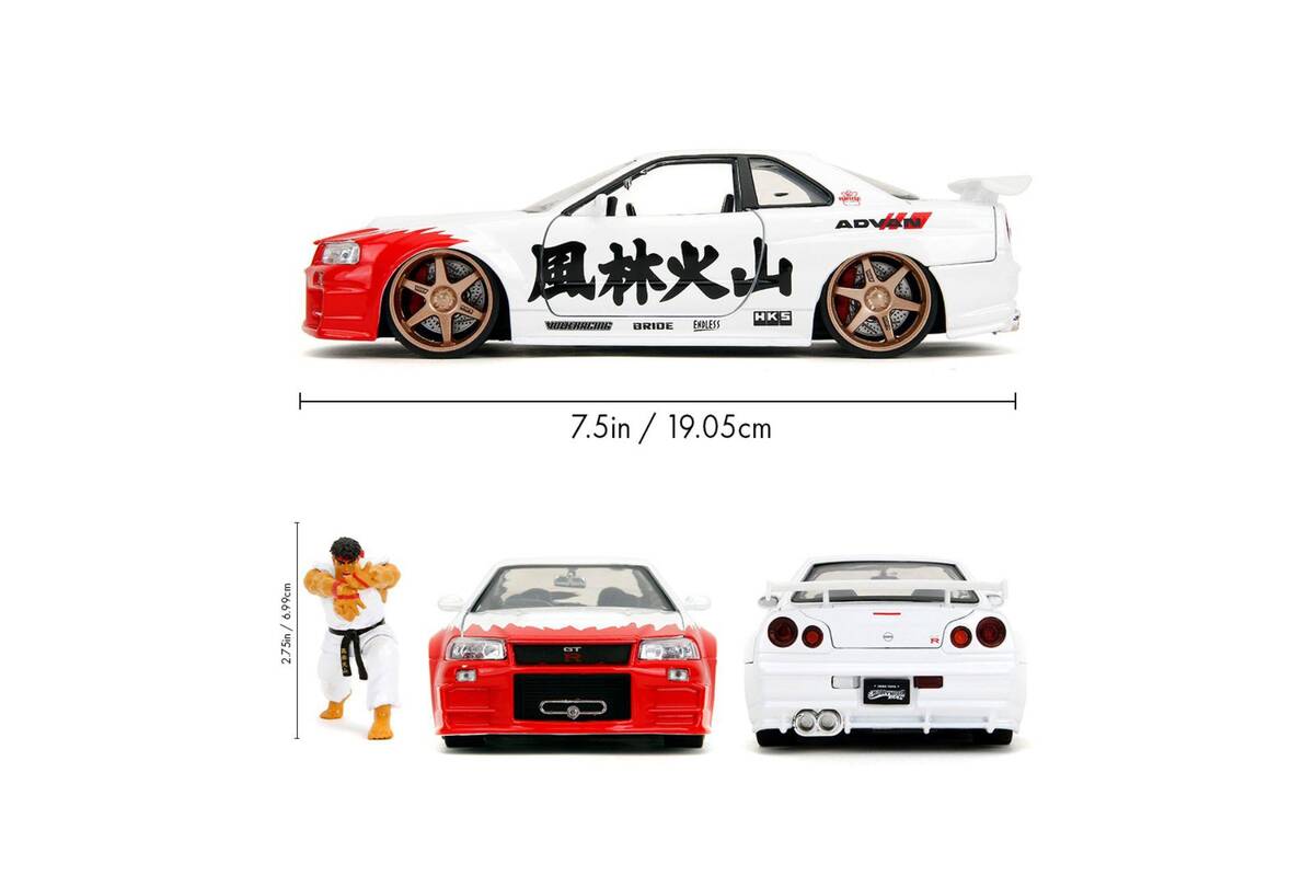 Jada 1/24 Street Fighter Nissan Skyline GTR 253255071