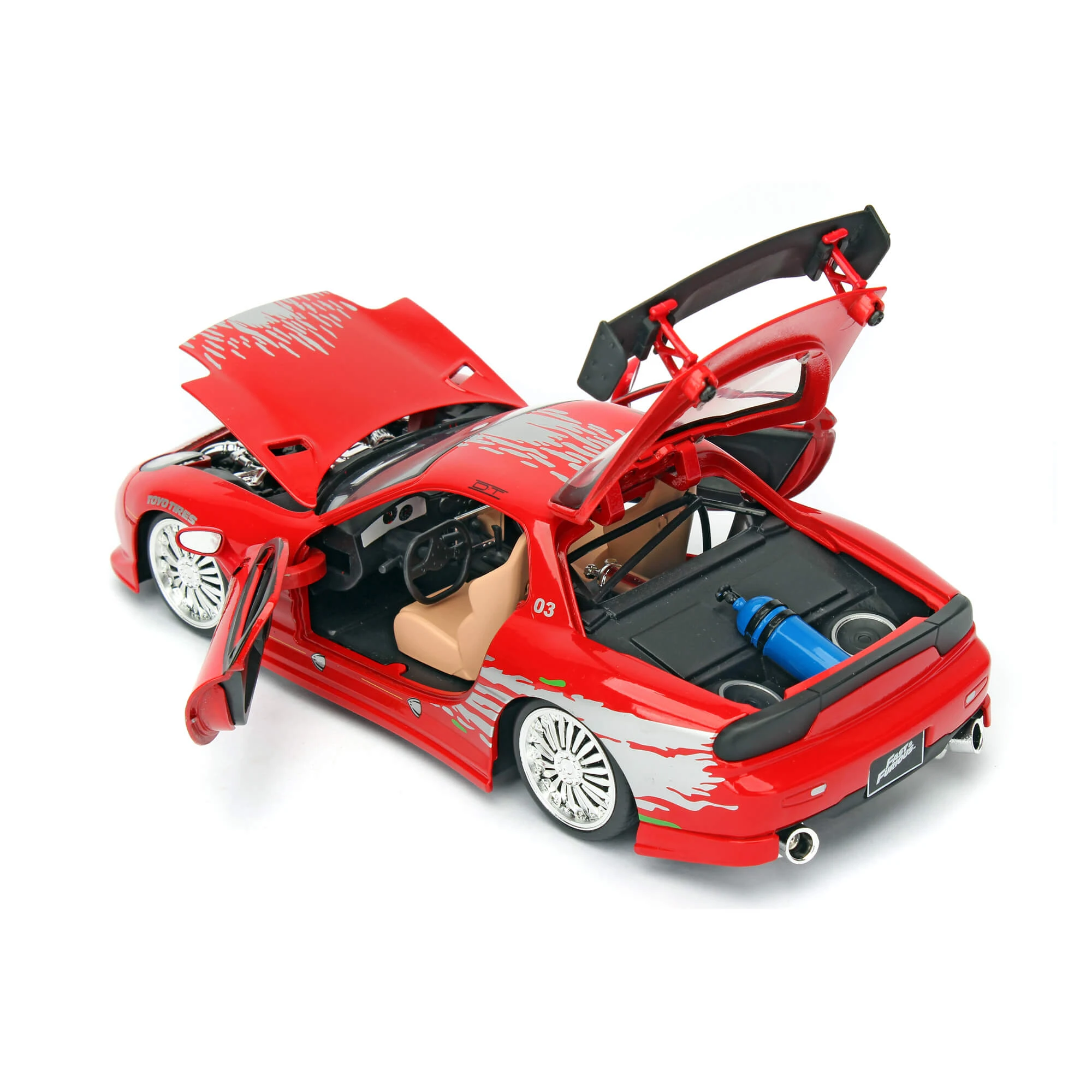 Jada 1:32 Fast & Furious Dom's Mazda Rx-7 - Thumbnail
