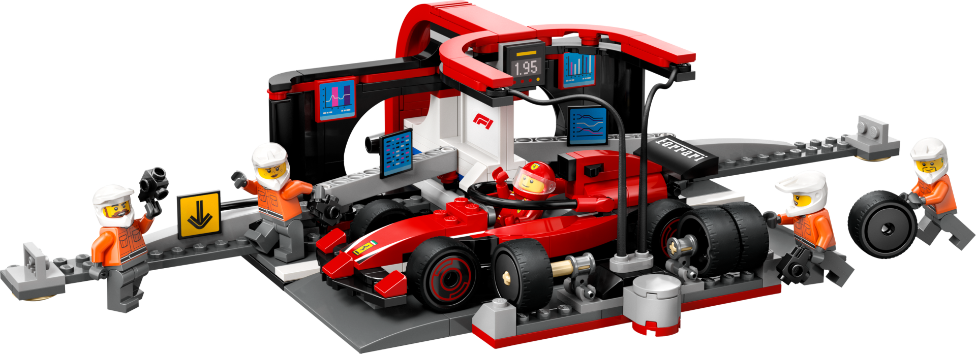Lego City Ferrari Arabalı F1 Pit Stop ve Pit Ekibi 60443