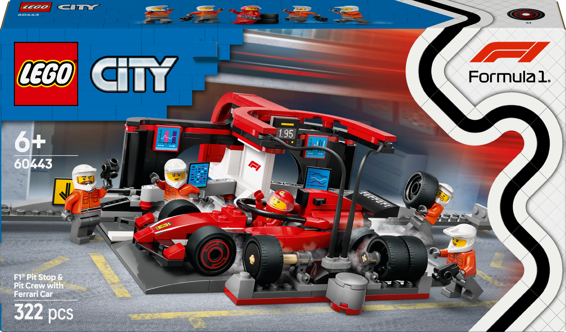Lego City Ferrari Arabalı F1 Pit Stop ve Pit Ekibi 60443 - Thumbnail