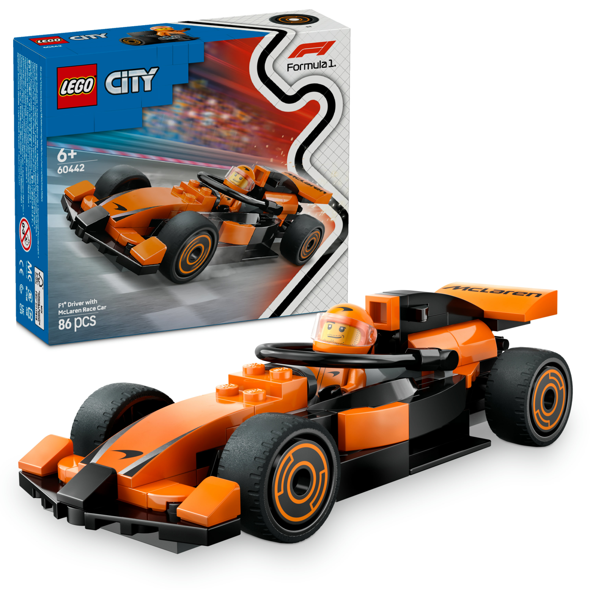 Lego City McLaren Yarış Arabalı F1 Sürücüsü 60442