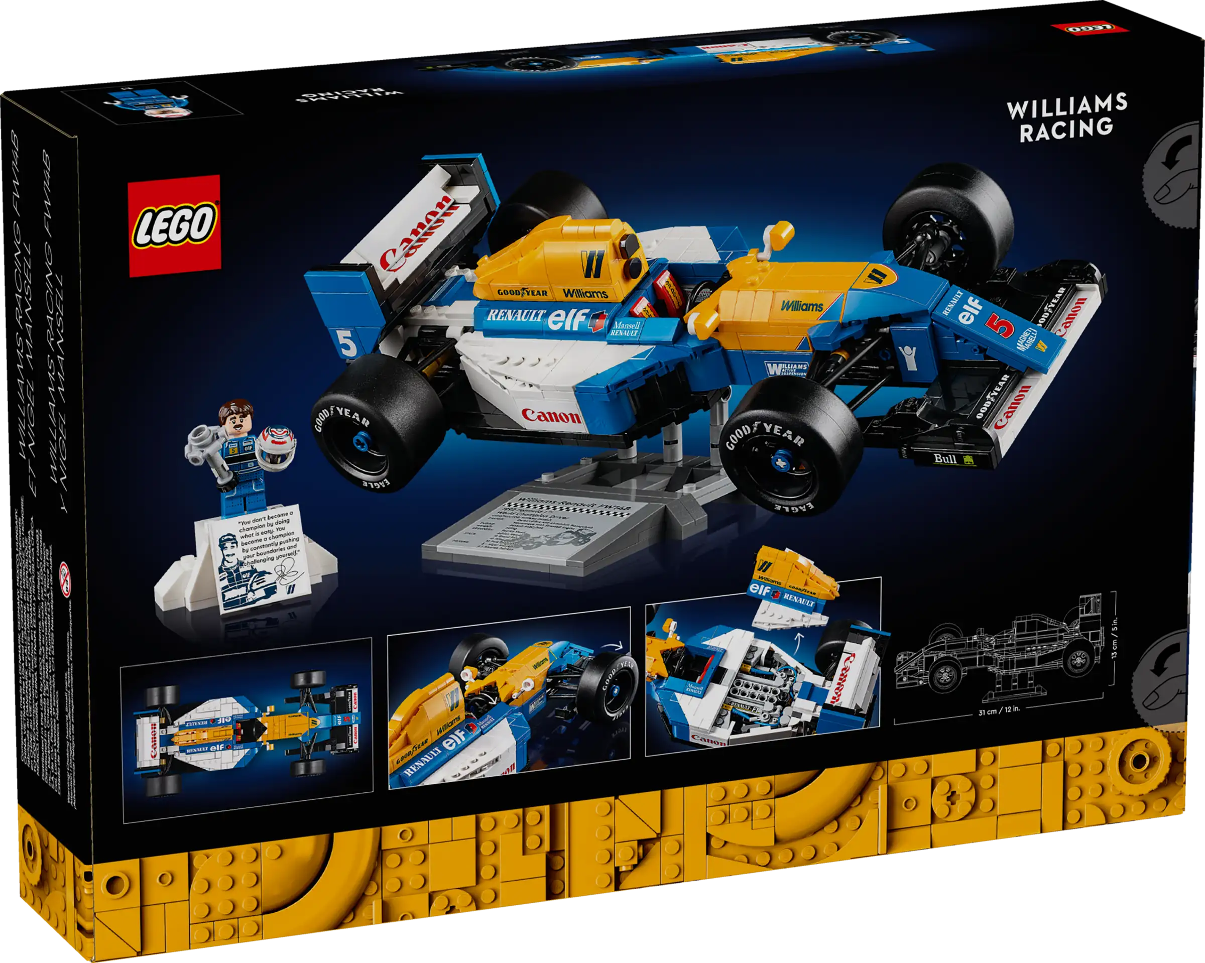 Lego Icons Williams Racing FW14B ve Nigel Mansell 10353