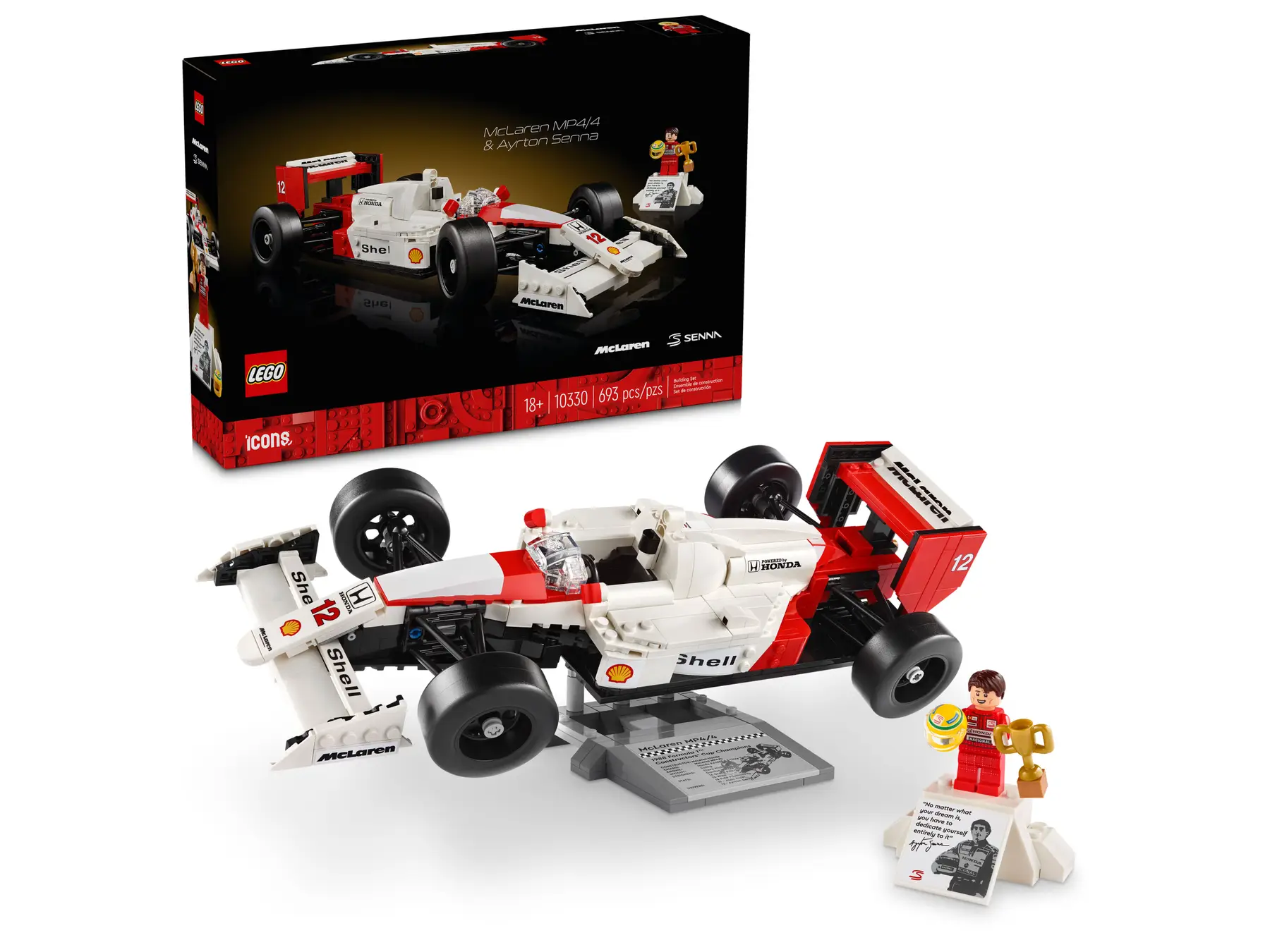 LEGO Icons McLaren MP4/4 ve Ayrton Senna 10330 
