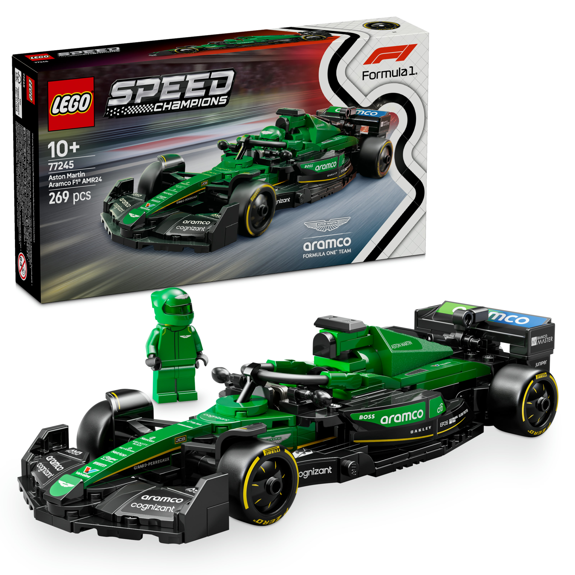 Lego Speed Champions Aston Martin Aramco F1 AMR24 Yarış Arabası Araç Seti 77245