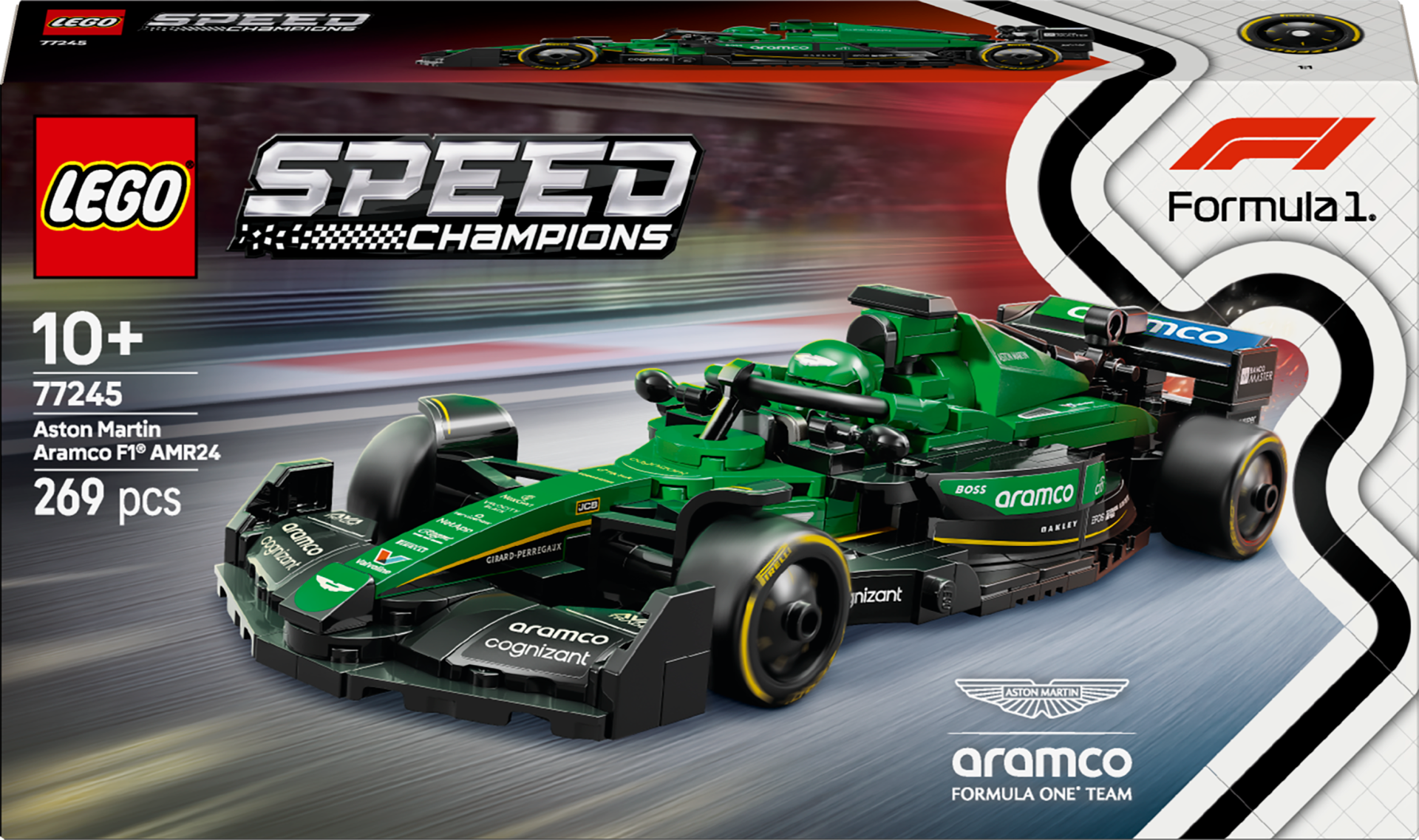 Lego Speed Champions Aston Martin Aramco F1 AMR24 Yarış Arabası Araç Seti 77245