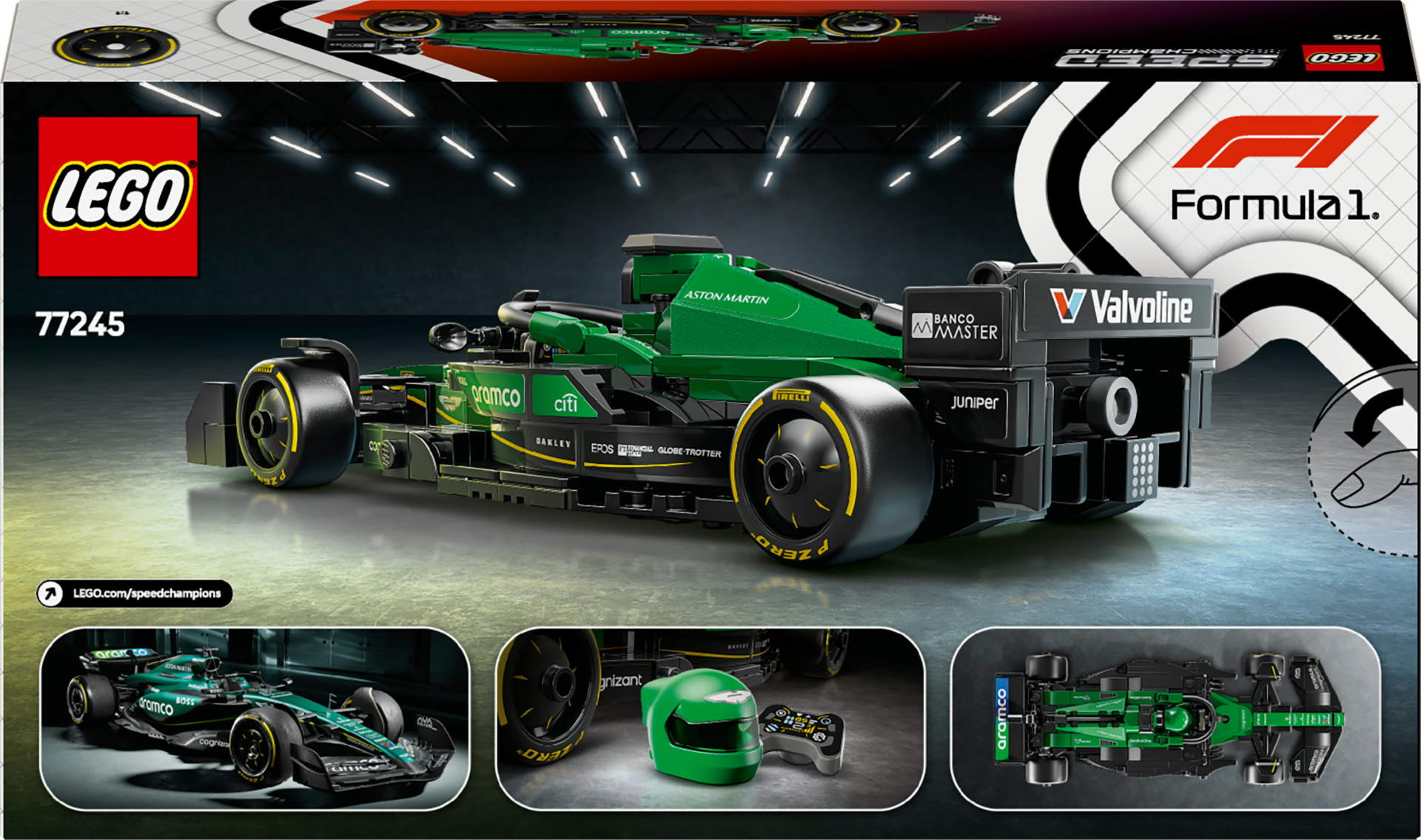 Lego Speed Champions Aston Martin Aramco F1 AMR24 Yarış Arabası Araç Seti 77245