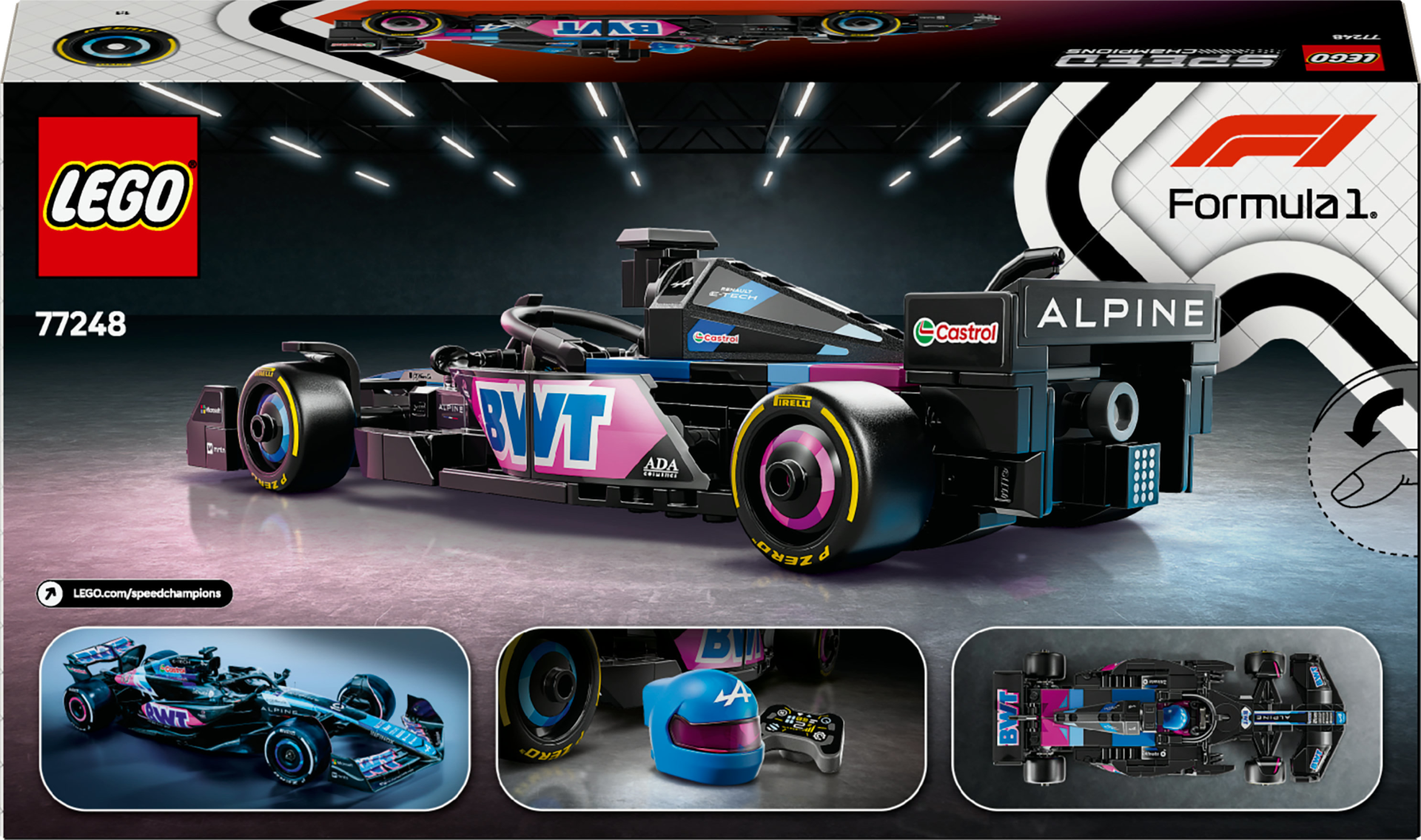 Lego Speed Champions BWT Alpine F1 Team A524 Yarış Arabası Oyuncak Araç 77248 - Thumbnail