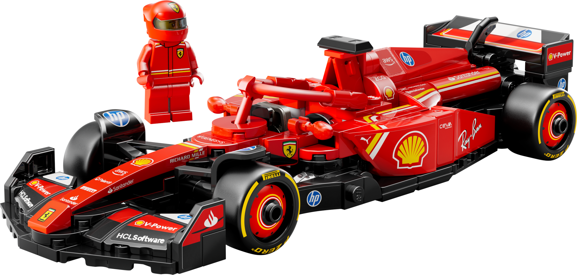 Lego Speed Champions Ferrari SF-24 F1 Yarış Arabası Sürücü Seti 77242