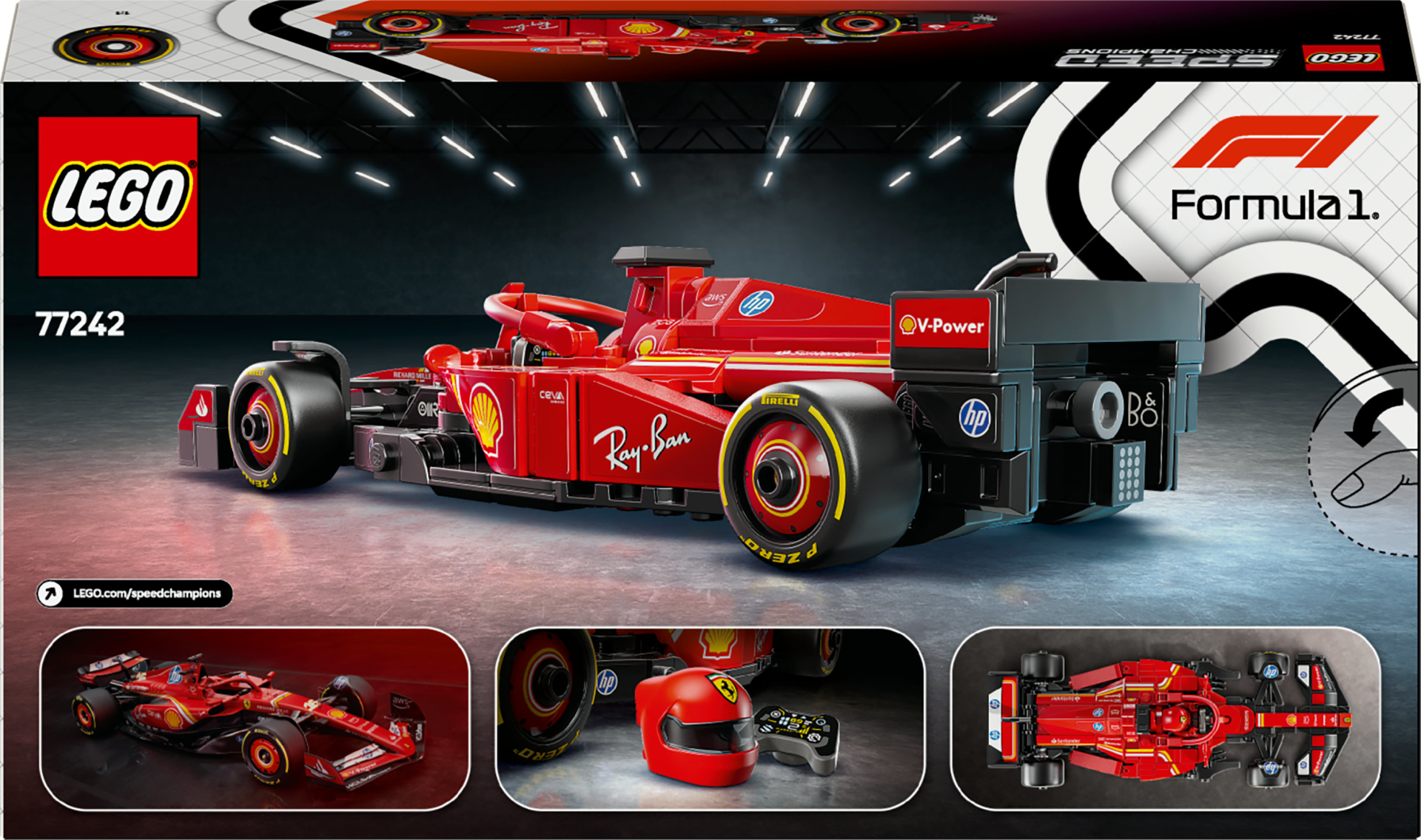 Lego Speed Champions Ferrari SF-24 F1 Yarış Arabası Sürücü Seti 77242