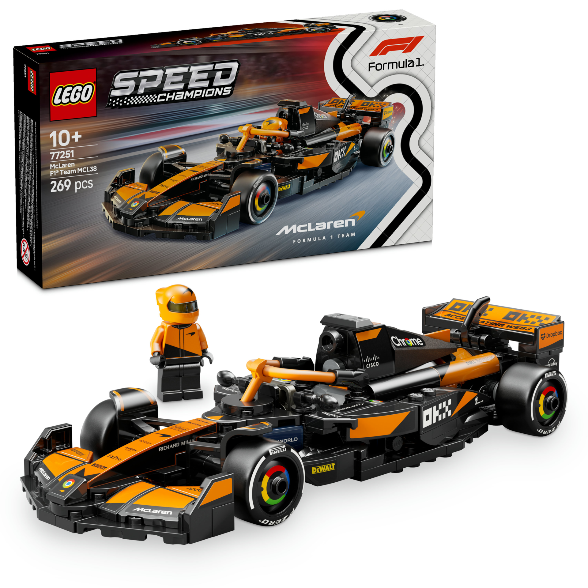 Lego Speed Champions McLaren F1 Team MCL38 Yarış Arabası Araç Seti 77251