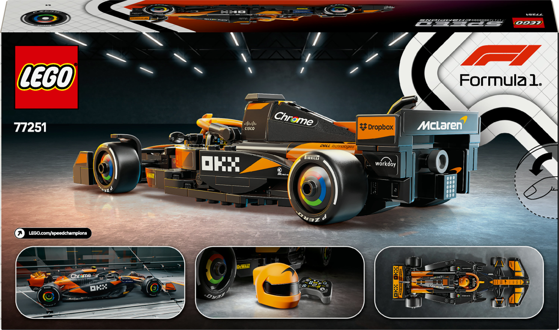Lego Speed Champions McLaren F1 Team MCL38 Yarış Arabası Araç Seti 77251