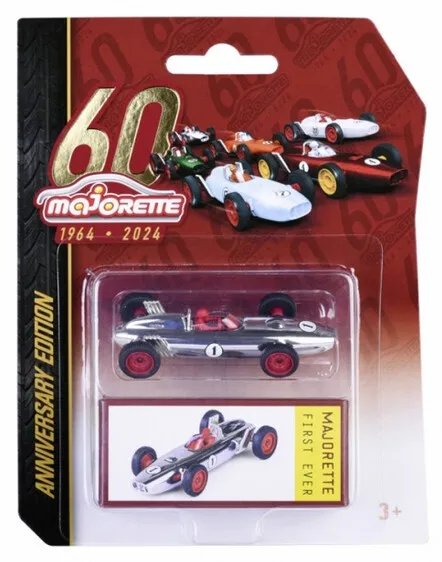 Majorette 1/64 60 Years Anniversary First Ever Race Car No 1. 212054103 - Thumbnail
