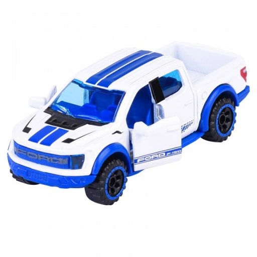 Majorette 1/64 Ford F-150 Raptor (White/Blue) 212054034 - Thumbnail