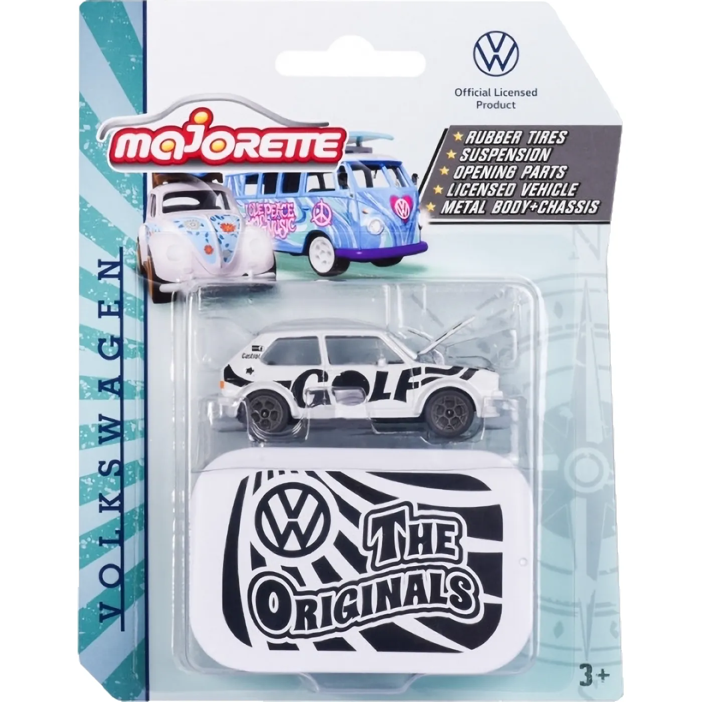 Majorette 1:64 Volkswagen The Originals - Volkswagen Golf MK 1 White 3467452065426B - Thumbnail