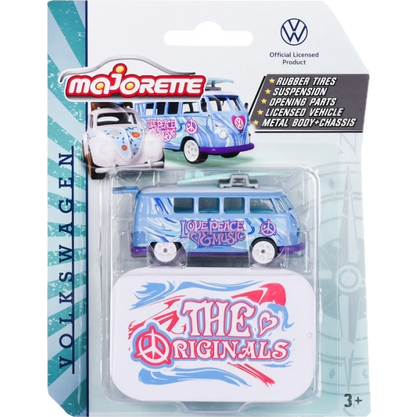 Majorette Volkswagen The Originals - Volkswagen T1 Blue 3467452065426M - Thumbnail