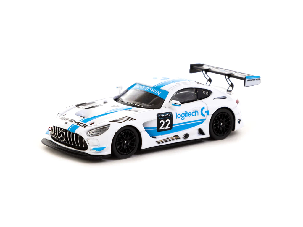 Tarmac Works Mercedes-AMG GT3 Logitech G Race with Plastic Truck Packaging - Logitech Special Edition - HOBBY64 - Thumbnail