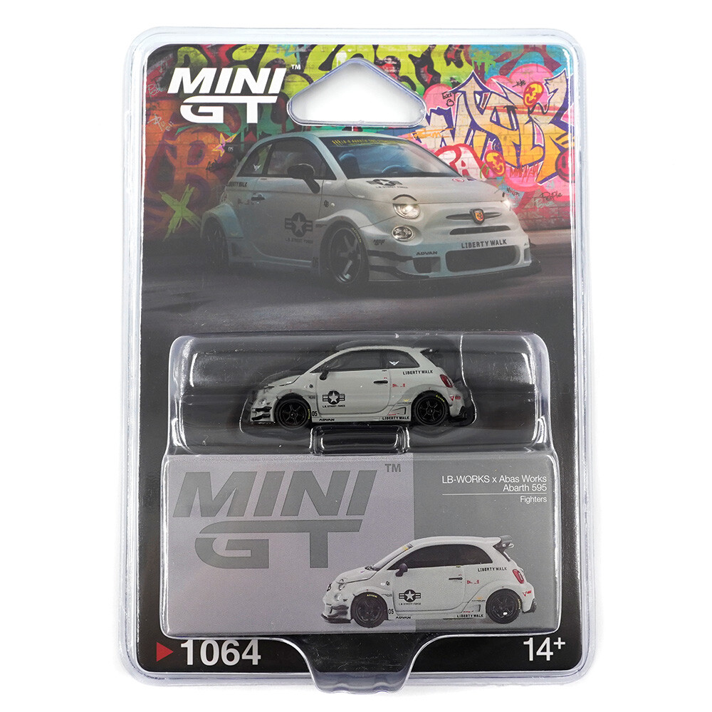 Mini GT - Mini GT 1/64 Abarth 595 LB-WORKS x Abas Works Fighters - Blister Paket MGT01064-BL