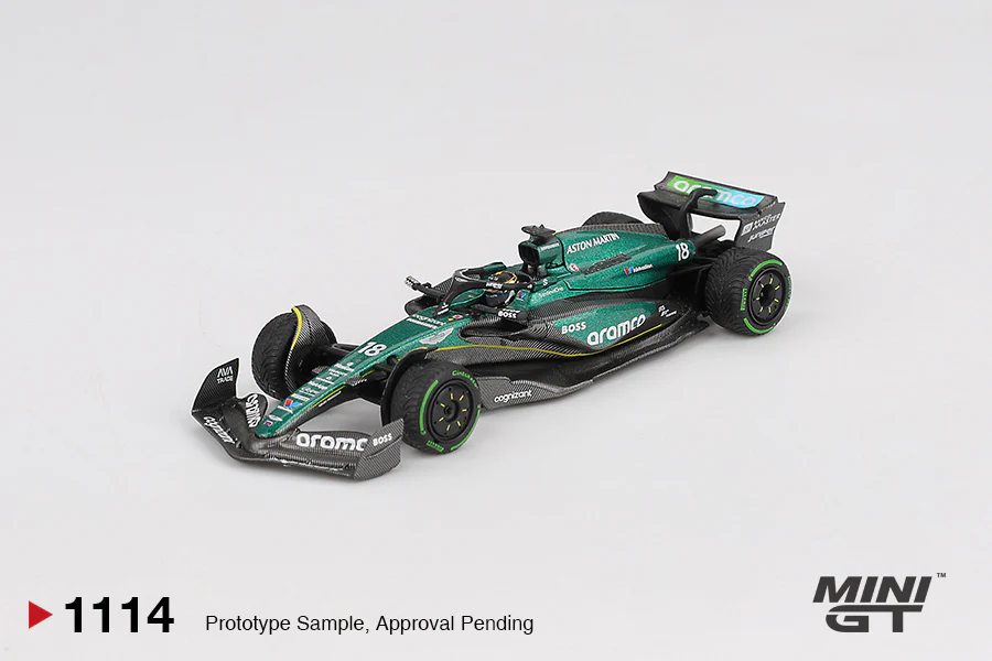 Mini GT - Mini GT 1/64 Aston Martin AMR24 #18 Lance Stroll 2024 F1 2024 Canadian GP MGT01114