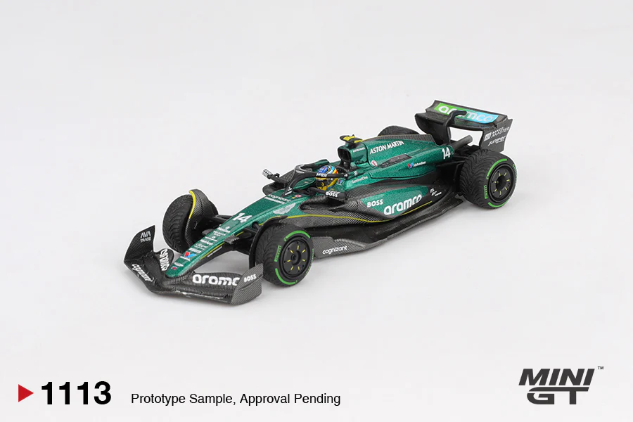 Mini GT - Mini GT 1/64 Aston Martin AMR24 Fernando Alonso 2024 F1 2024 Canadian GP MGT01113