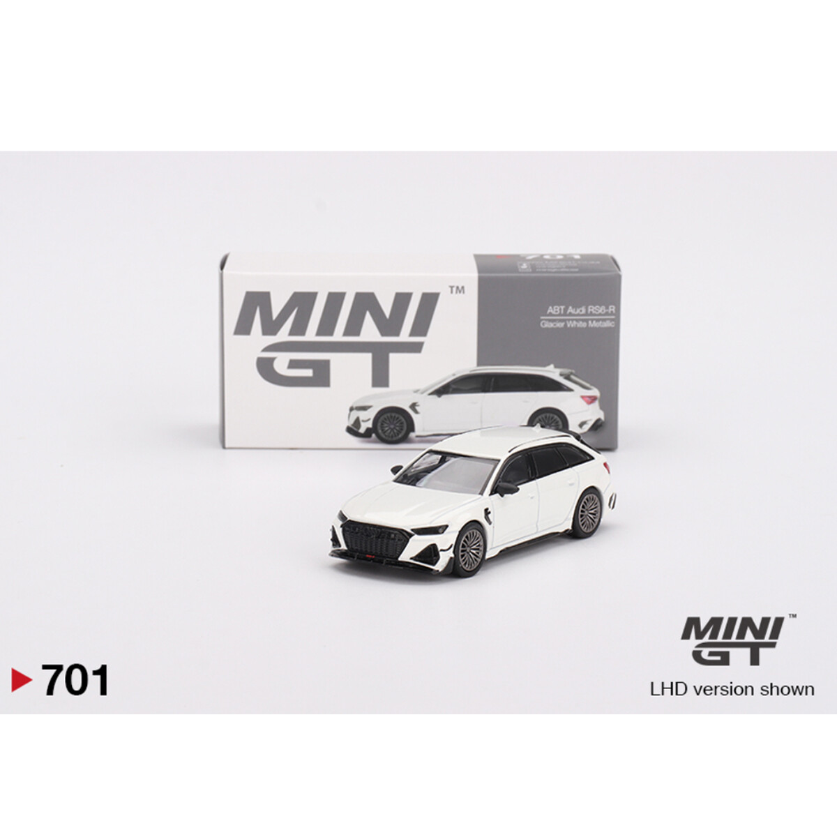 Mini GT - Mini GT 1/64 Audi ABT RS6-R Glacier White Metallic MGT00701 Mini GT - Mini GT 1/64 Audi ABT RS6-R Glacier White Metallic MGT00701