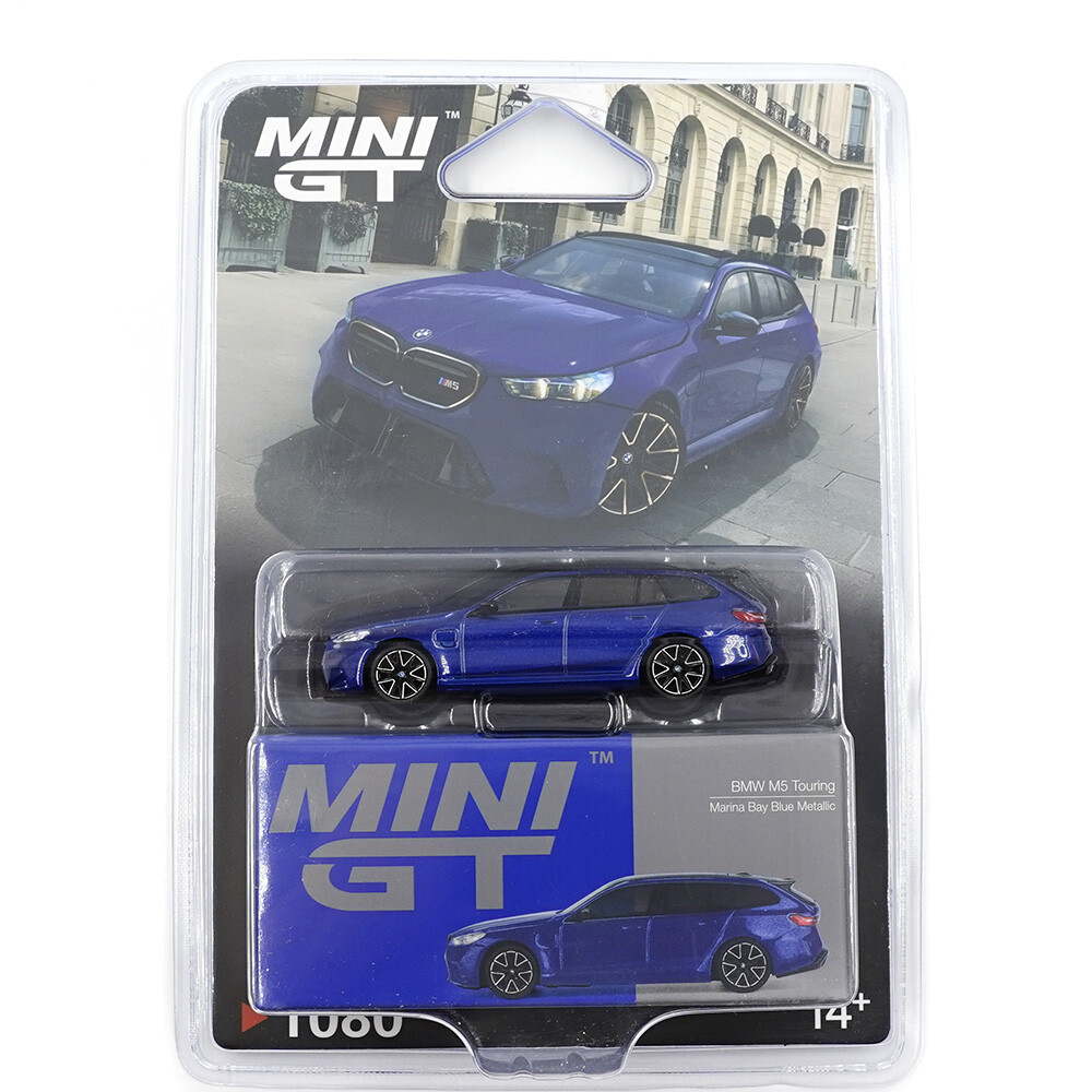 Mini GT - Mini GT 1/64 BMW M5 Touring (G99) Marina Bay Blue Metallic - Blister Paket MGT01080-BL