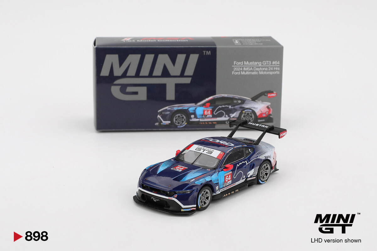 Mini GT - Mini GT 1/64 Ford Mustang GT Ford Multimatic Motorsports 2024 IMSA Daytona 24 Hrs MGT00898