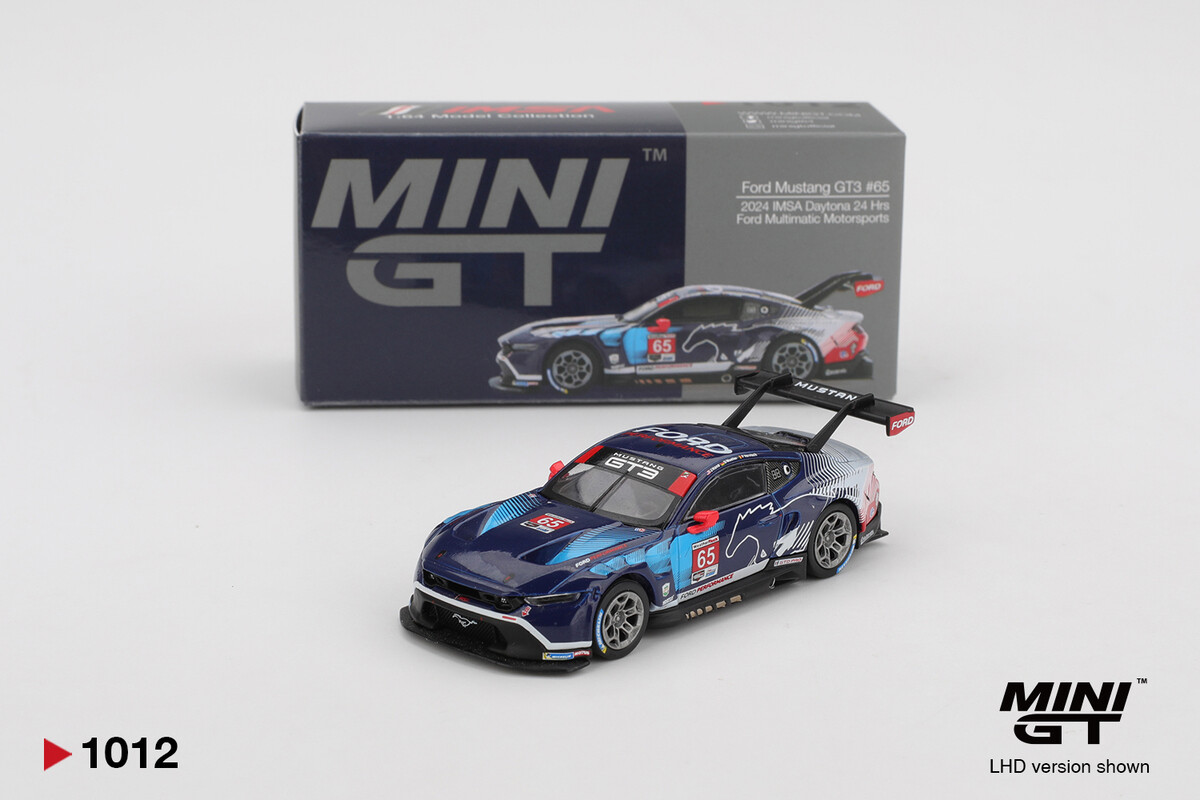 Mini GT - Mini GT 1/64 Ford Mustang GT3 #65 Ford Multimatic Motorsports 2024 IMSA Daytona 24 Hrs MGT01012