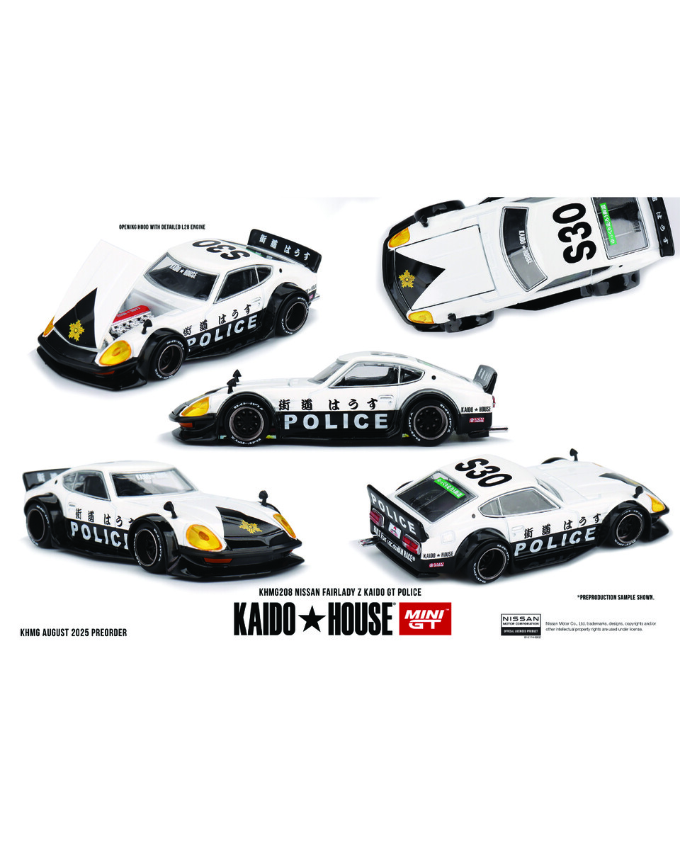 Mini GT - Mini GT 1/64 Kaido House Nissan Fairlady Z Kaido GT Police KHMG208