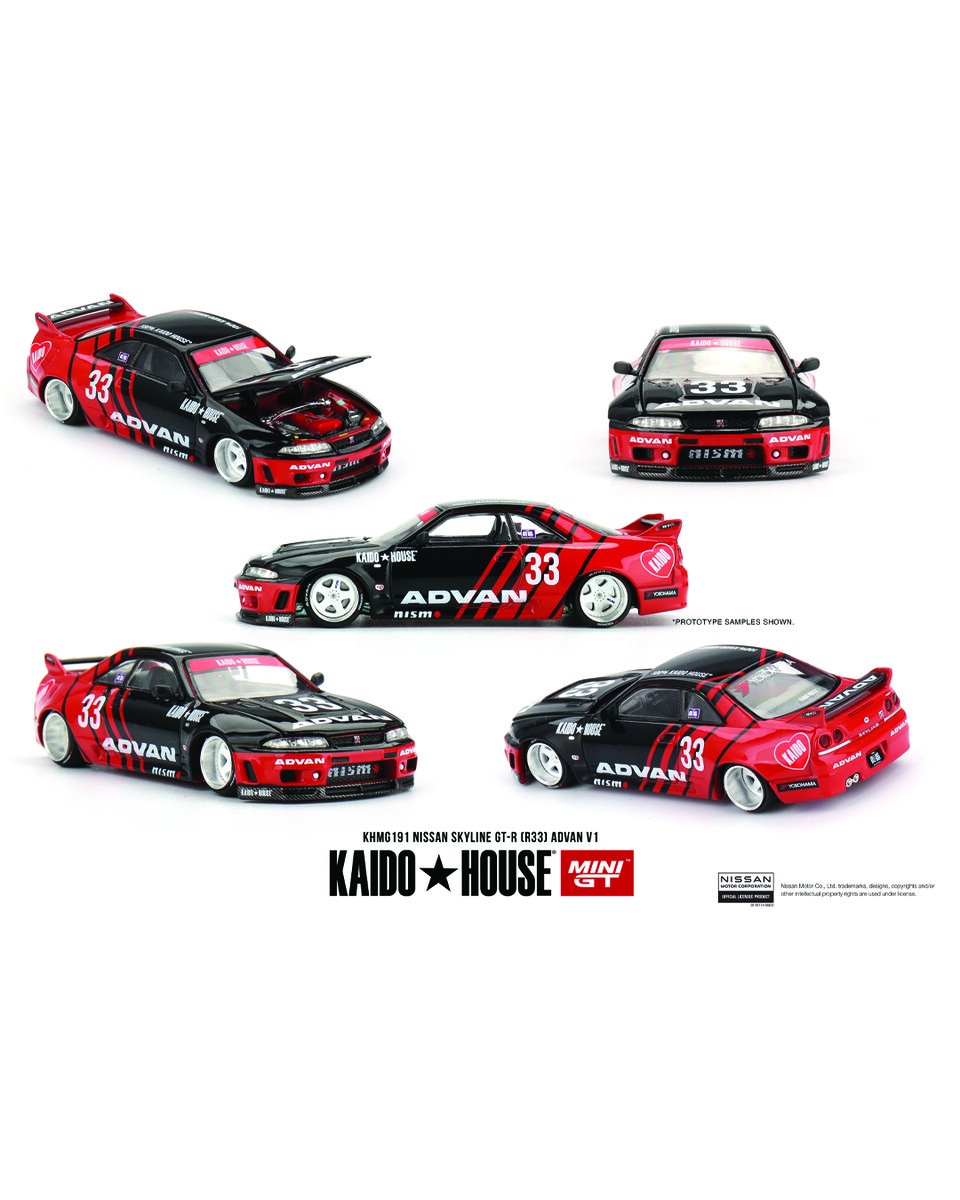 Mini GT - Mini GT 1/64 Kaido House Nissan Skyline GT-R (R33) Kaido Works ADVAN KHMG191