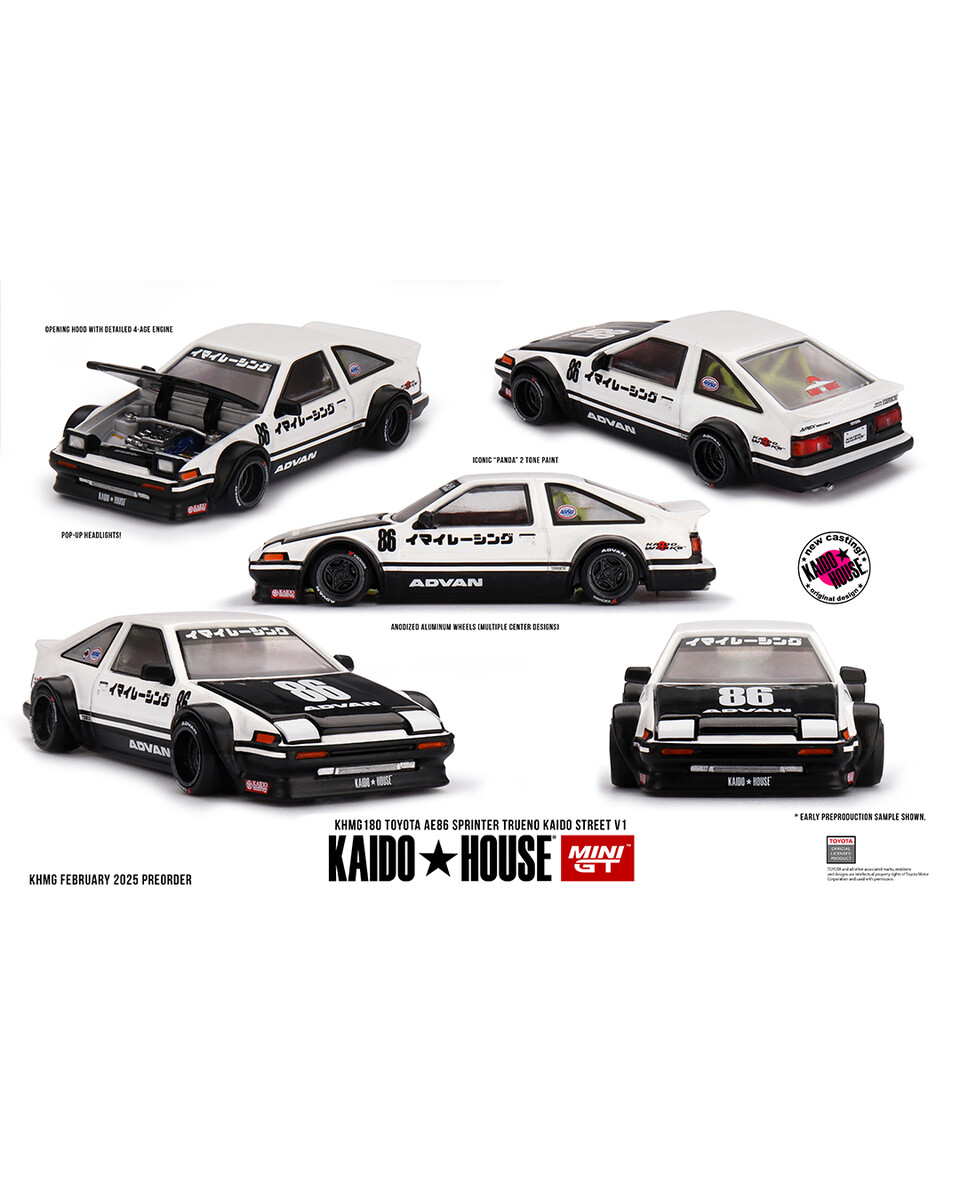 Mini GT - Mini GT 1/64 Kaido House Toyota AE86 Sprinter Trueno Kaido Street V1 KHMG180