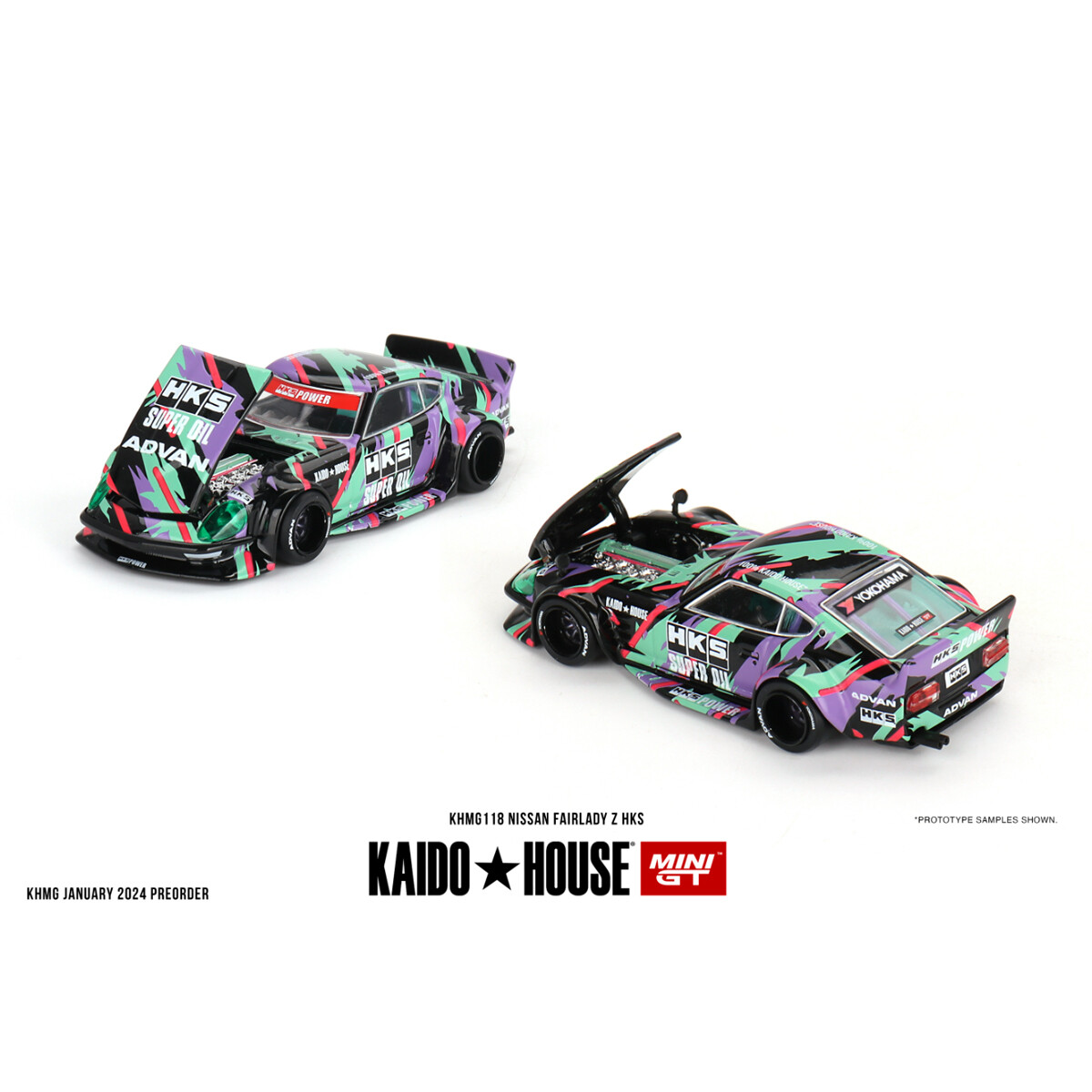 Mini GT - Mini GT 1/64 KaidoHouse Nissan Fairlady Z HKS KHMG118 Mini GT - Mini GT 1/64 KaidoHouse Nissan Fairlady Z HKS KHMG118
