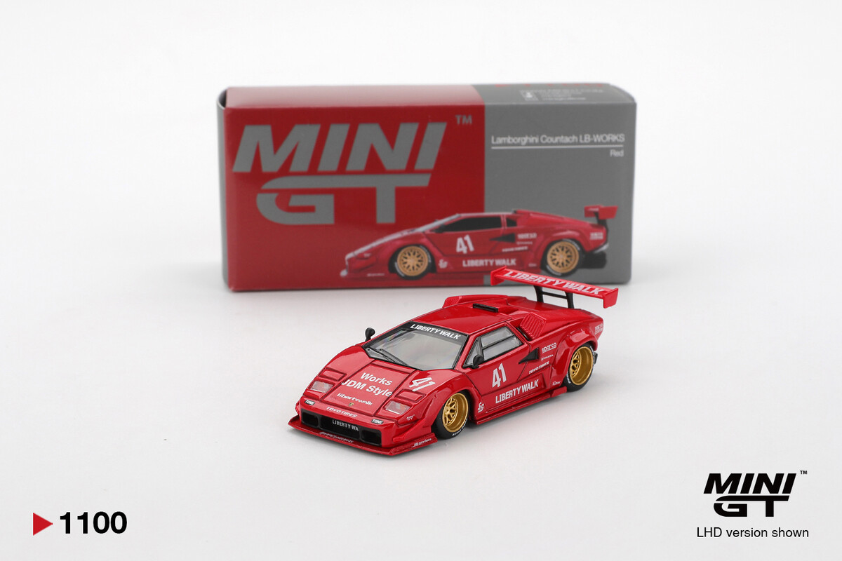Mini GT - Mini GT 1/64 Lamborghini Countach LB-WORKS Red MGT01100