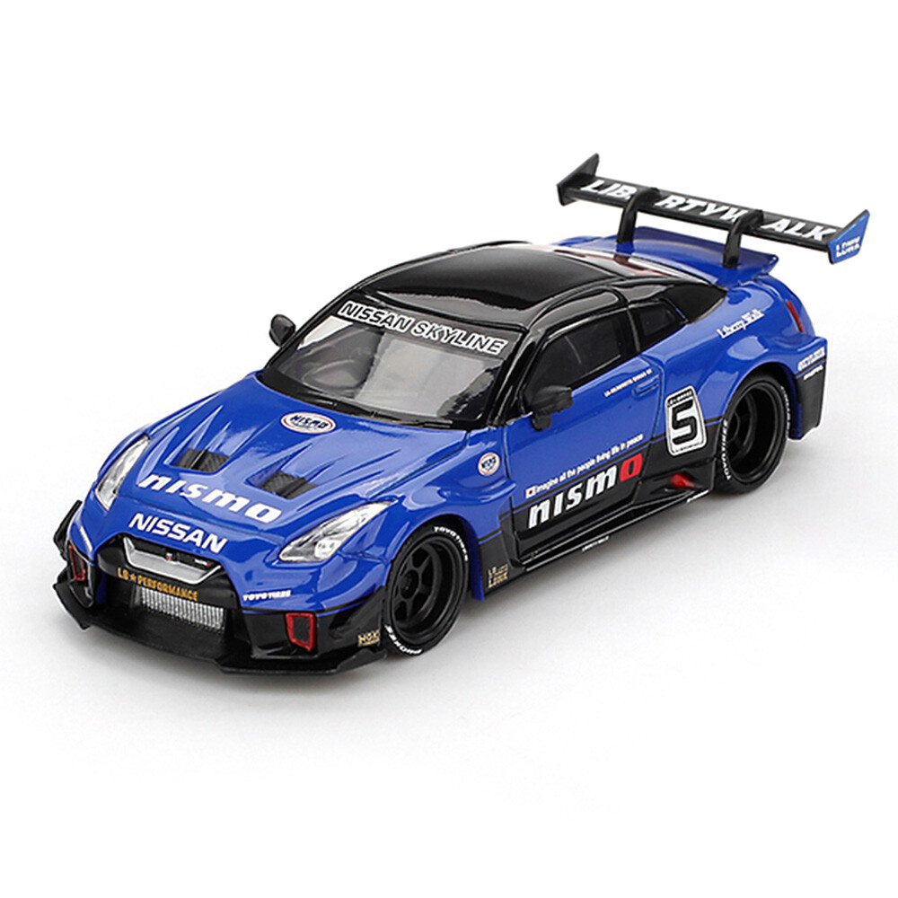 Mini GT - Mini GT 1/64 LB-Silhouette WORKS GT NISSAN 35GT-RR Ver.2 Blue - Blister Paket MGT01124-BL