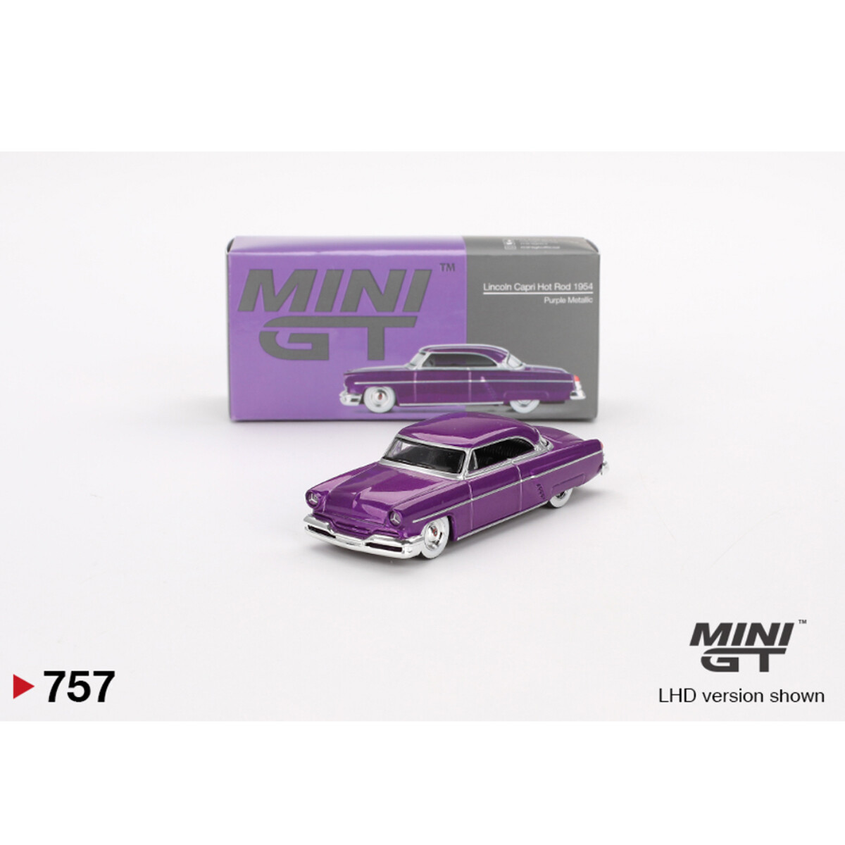 Mini GT - Mini GT 1/64 Lincoln Capri Hot Rod 1954 Purple Metallic MGT00757 Mini GT - Mini GT 1/64 Lincoln Capri Hot Rod 1954 Purple Metallic MGT00757