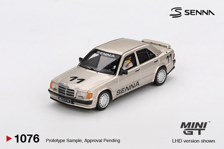 Mini GT - Mini GT 1/64 Mercedes-Benz 190 E 2.3-16 #11 Ayrton Senna 1984 Nürburgring Race of Champions w/ Figure MGT01076