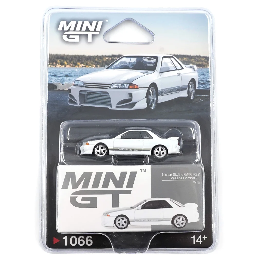 Mini GT - Mini GT 1/64 Nissan Skyline GT-R (R32) VeilSide Combat C-I White MGT01066-BL