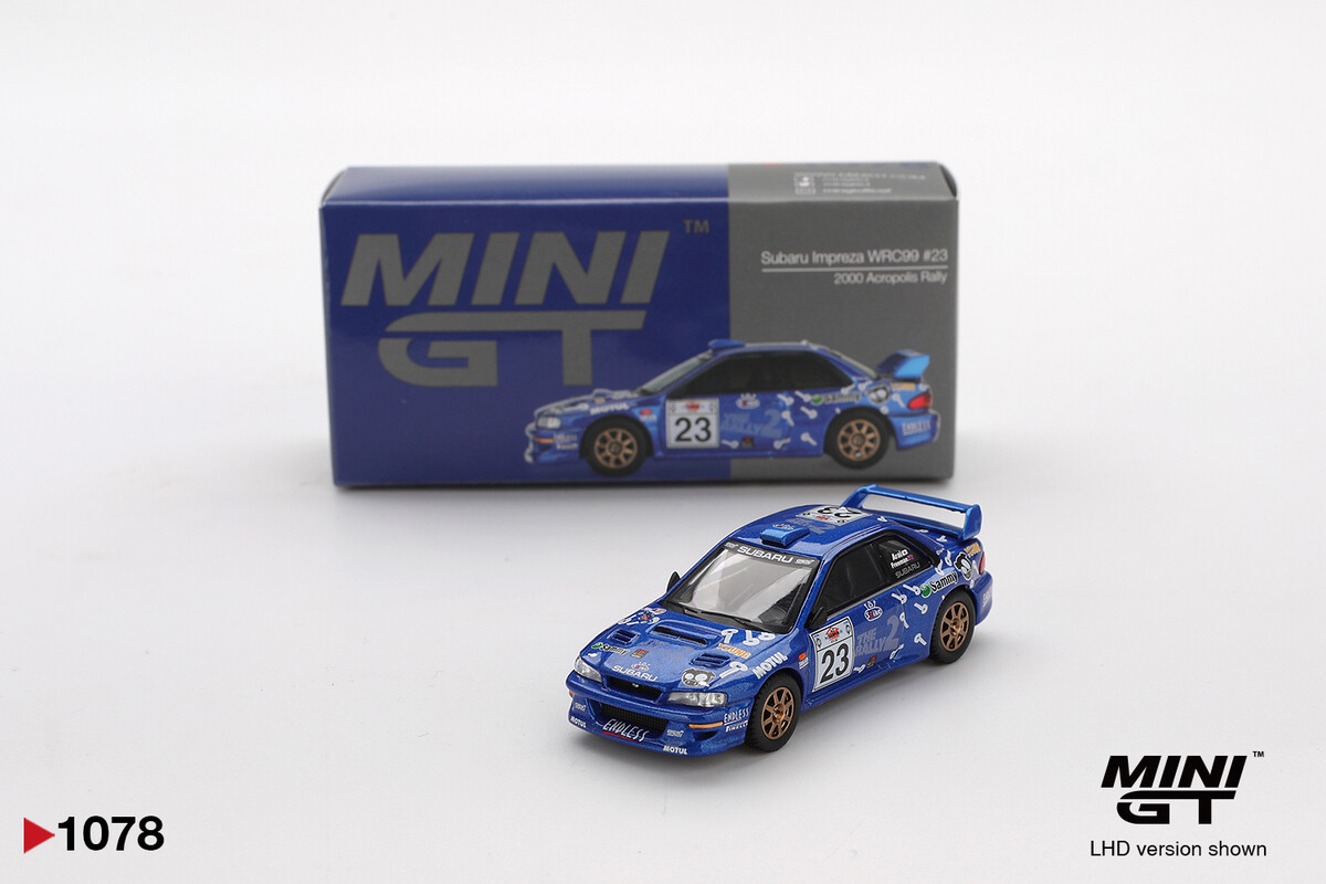 Mini GT - Mini GT 1/64 Subaru Impreza WRC99 #23 2000 Acropolis Rally MGT01078