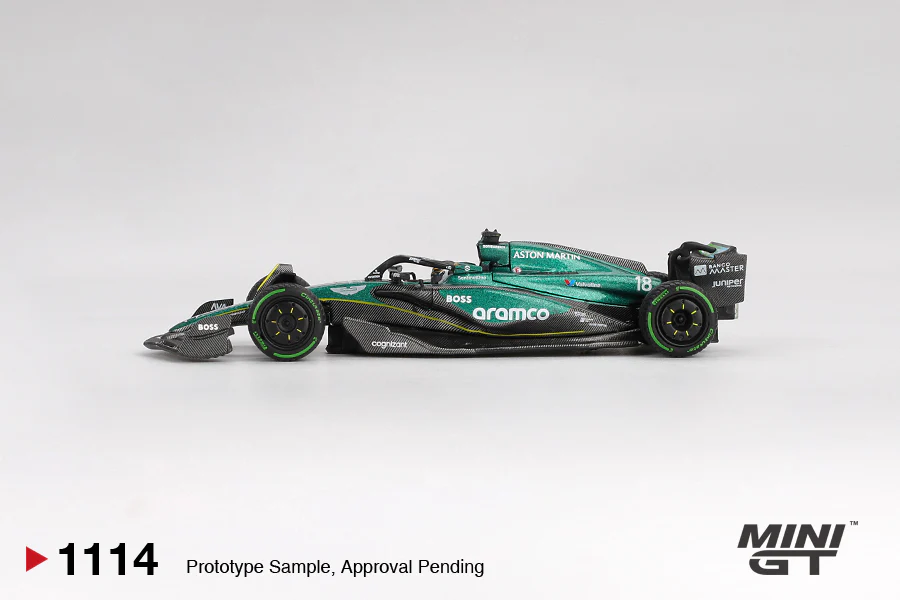 Mini GT 1/64 Aston Martin AMR24 #18 Lance Stroll 2024 F1 2024 Canadian GP MGT01114 - Thumbnail
